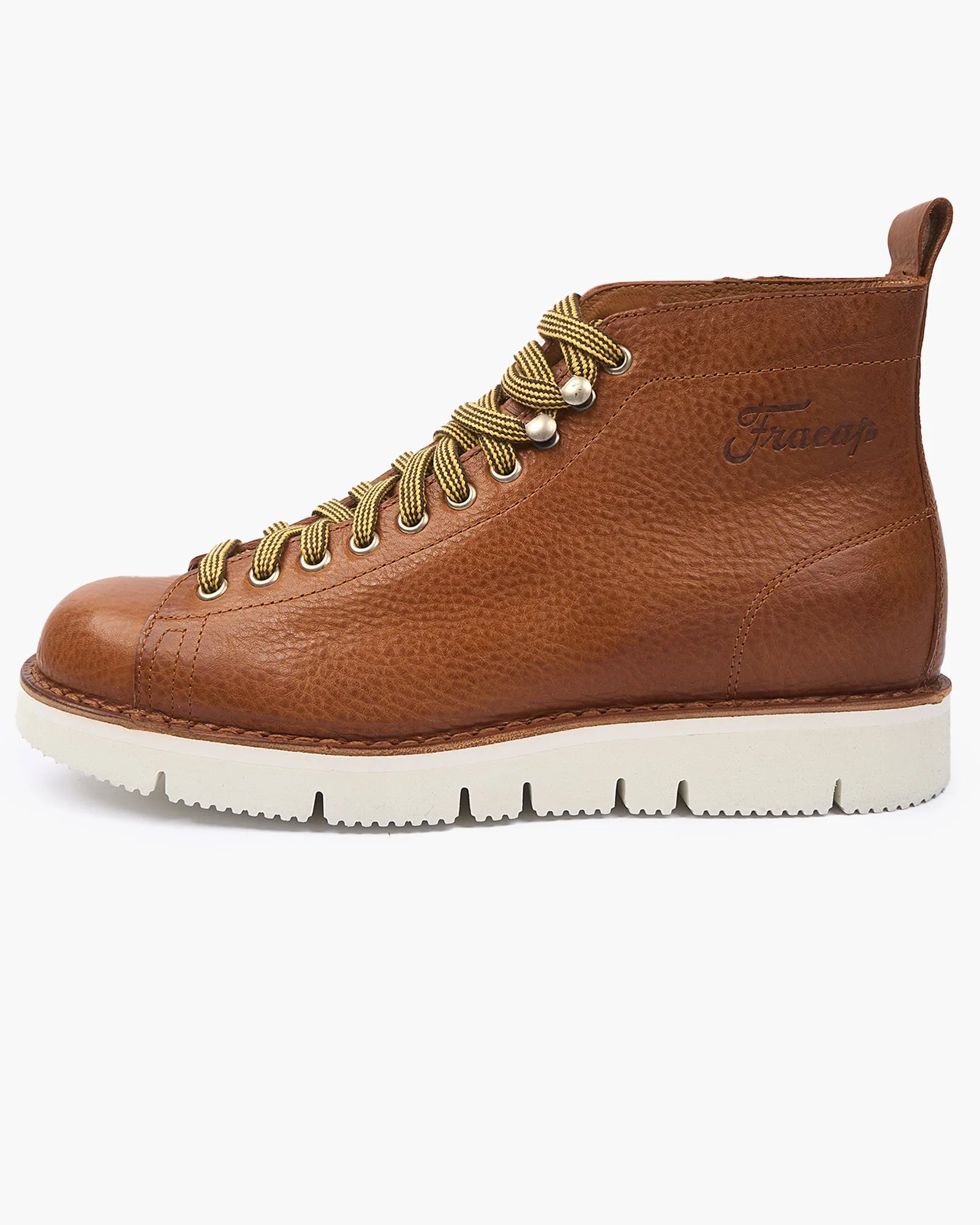 Fracap R200 Leather Monkey Boots - Brandy / Cut White Sole