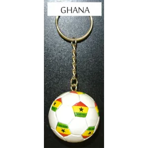 Ghana Soccer Ball Metal Key Chain