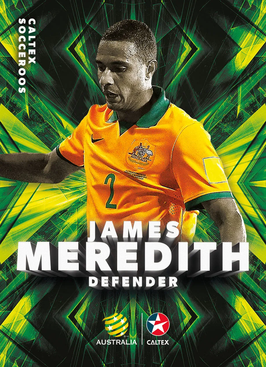 James Meredith, Caltex Socceroos Parallel card, 2018 Tap'n'play Soccer Trading Cards