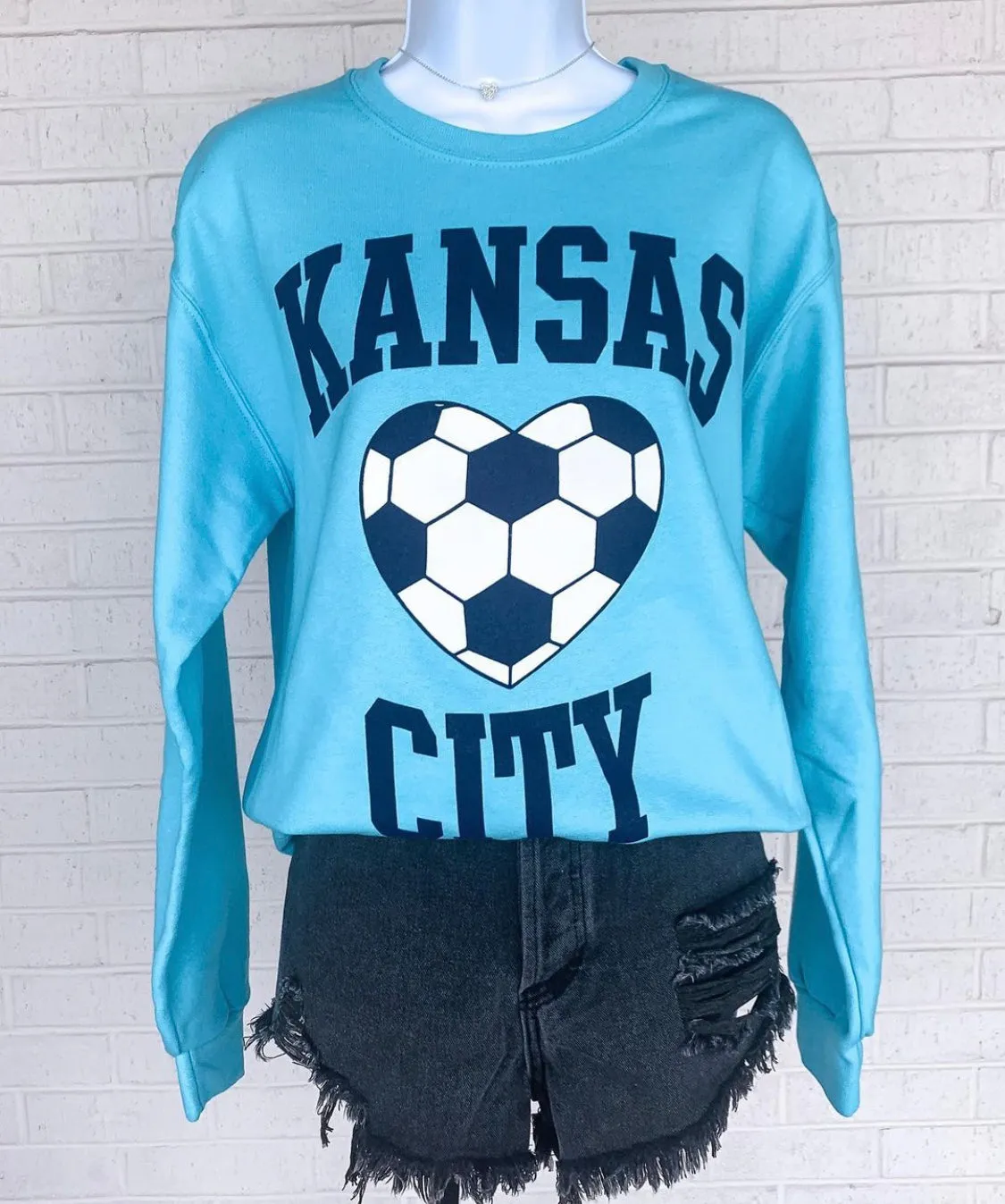 Kansas City Soccer Heart Sweatshirt