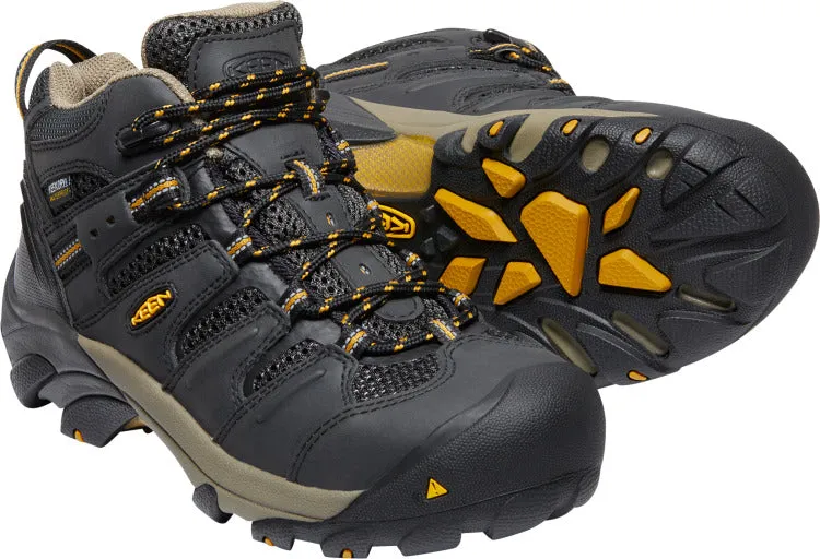 'Keen Utility' Women's Lansing EH WP Steel Toe Hiker - Raven Black / Tawny Olive