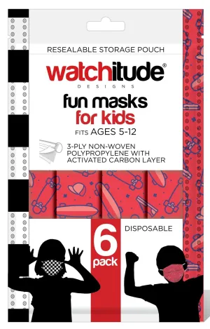 Kids Disposable Masks - Skater / Checkers