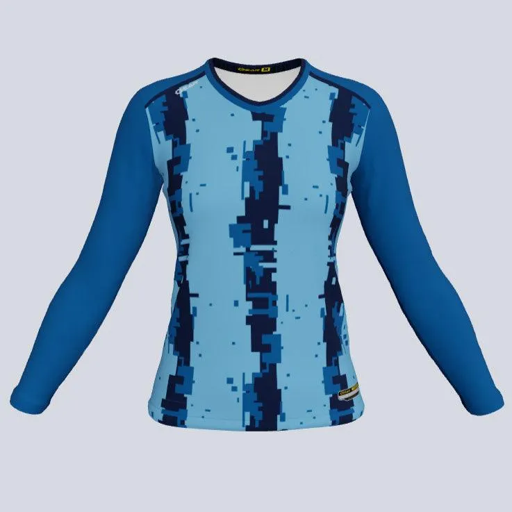 Ladies Long Sleeve Degistripe Jersey