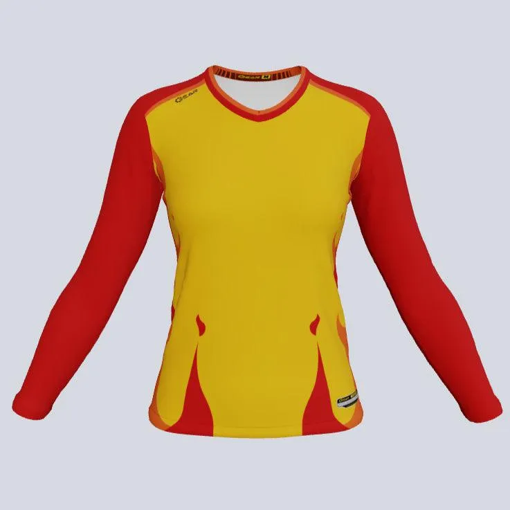 Ladies Long Sleeve Fire Jersey