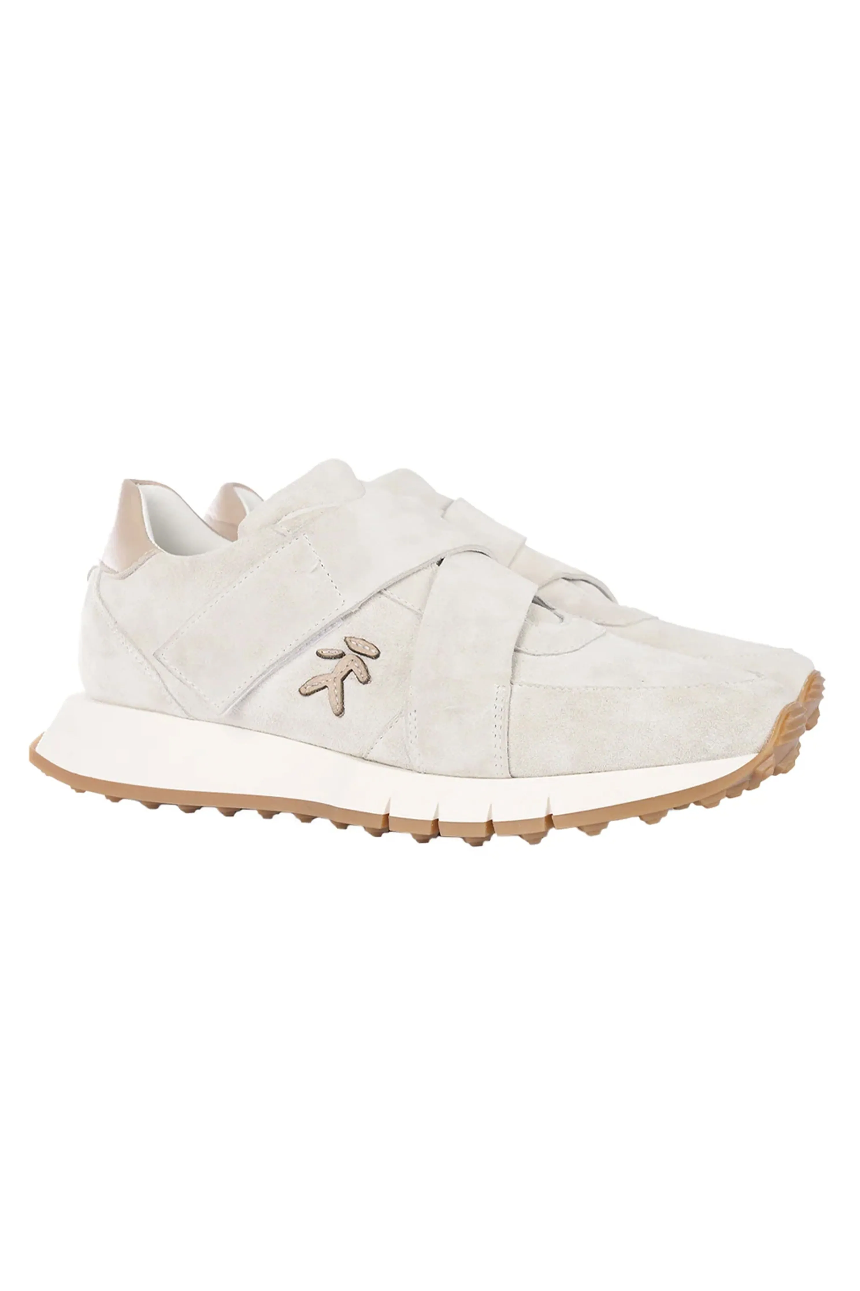 Leather Strappi Sneaker in Gesso