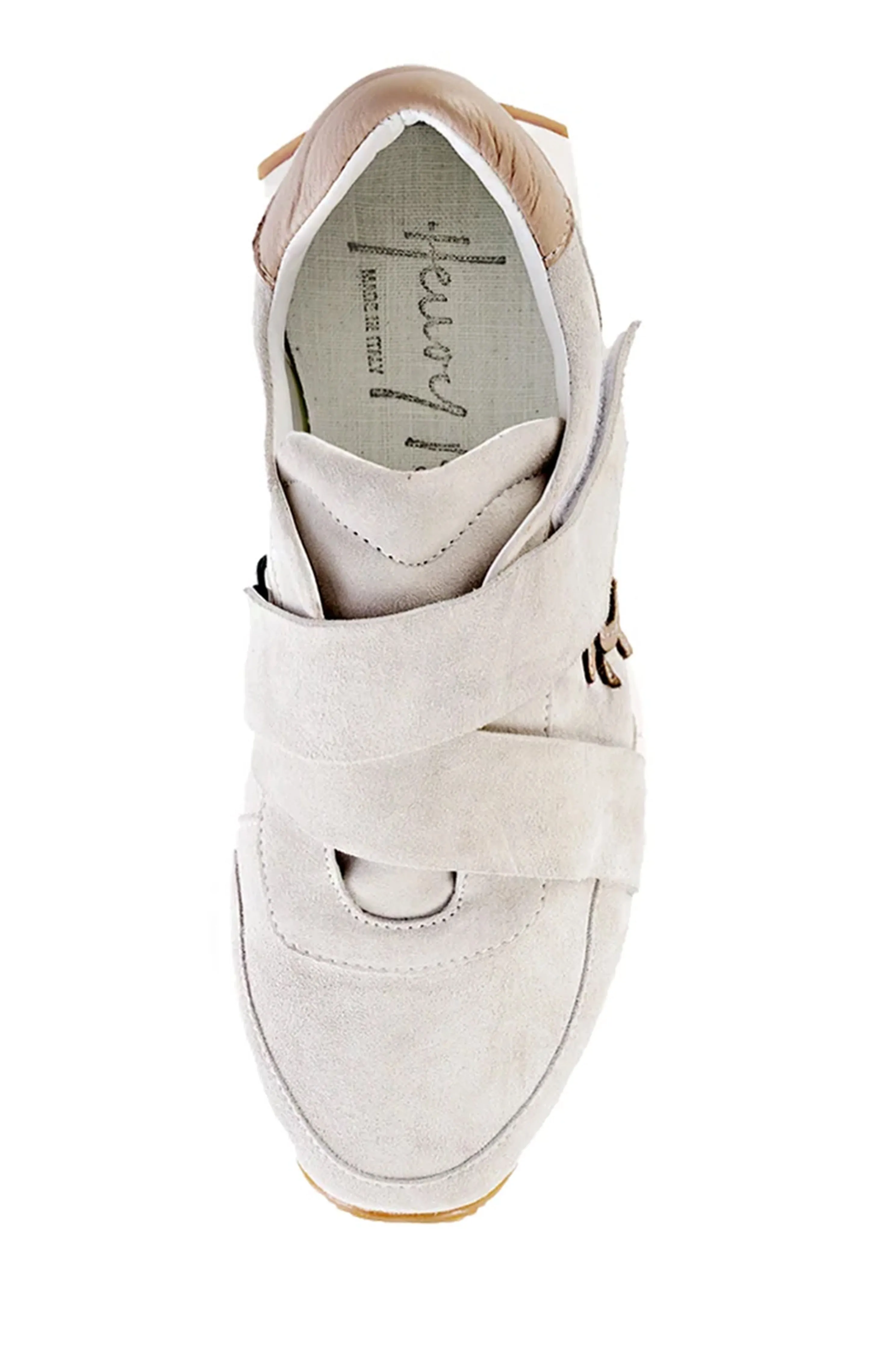 Leather Strappi Sneaker in Gesso