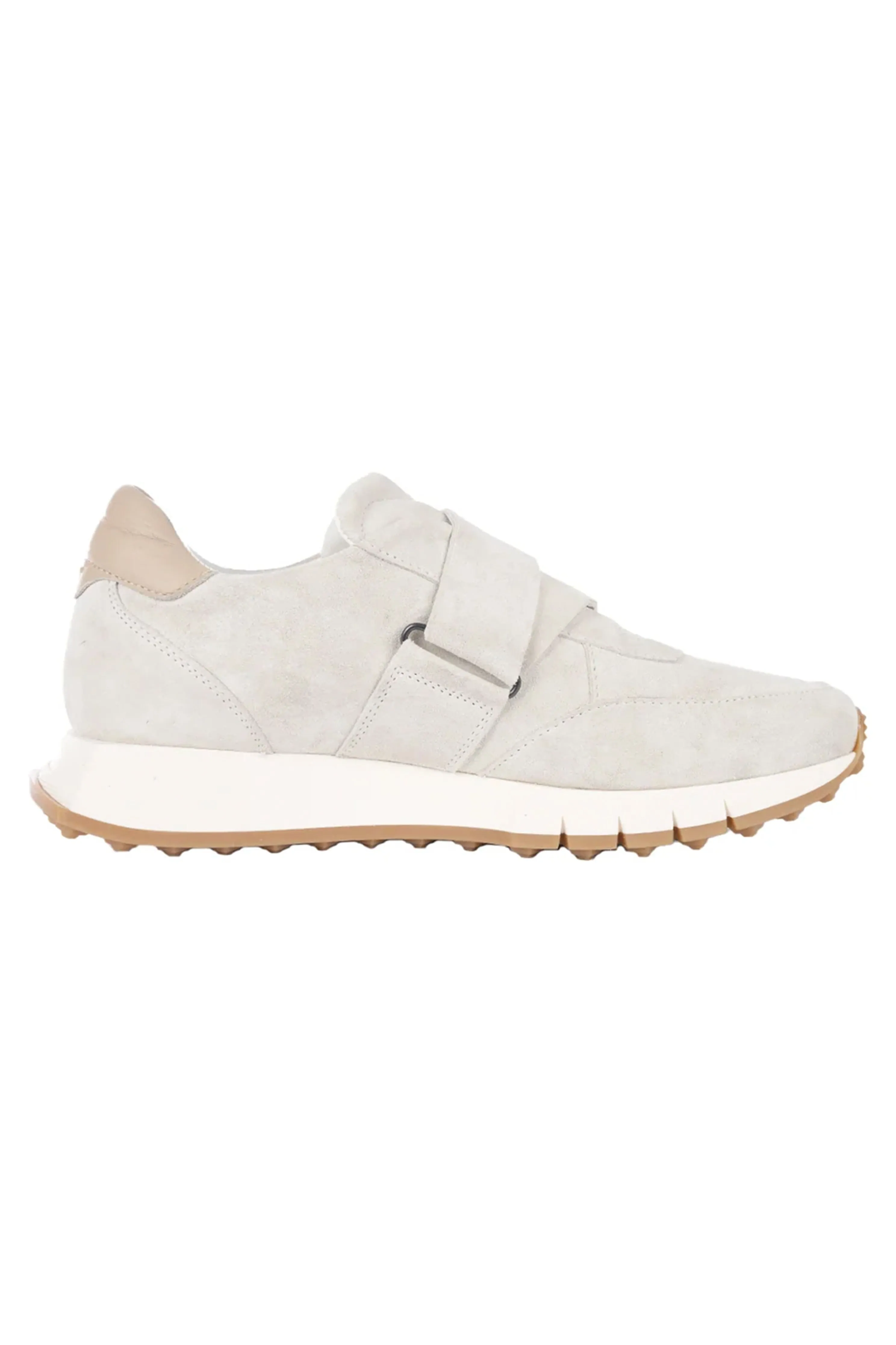 Leather Strappi Sneaker in Gesso