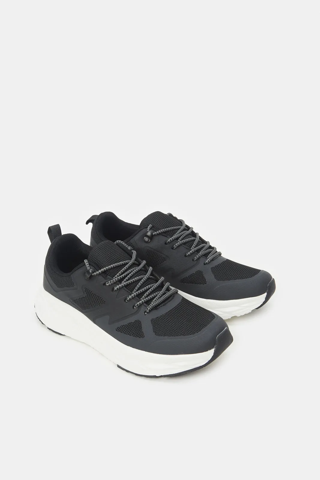 Men Black Colour Block Trainer