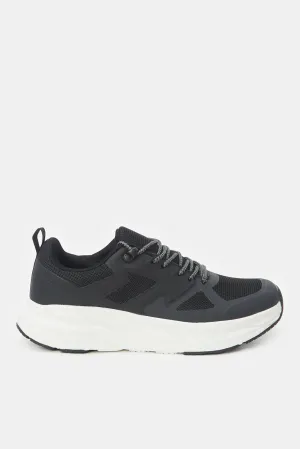 Men Black Colour Block Trainer