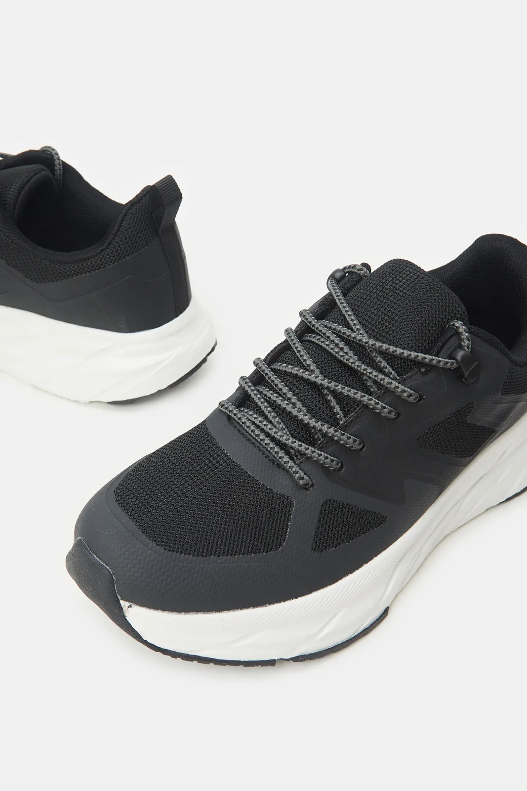 Men Black Colour Block Trainer