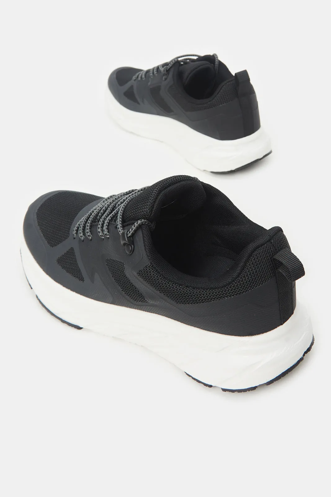 Men Black Colour Block Trainer