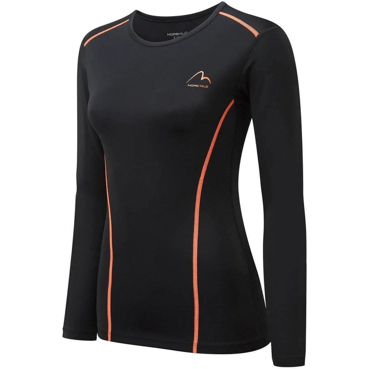 More Mile Compression Womens Long Sleeve Top - Black