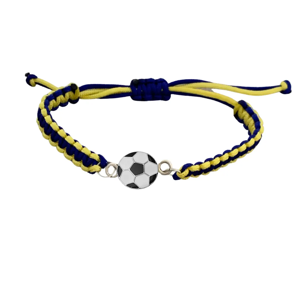 Multi Colored Soccer Bracelet - Pick Colors & Charms