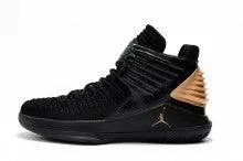 N A Jordan XXXII 32 Black Gold Spectrum Sneakers Men's Basketball Shoes