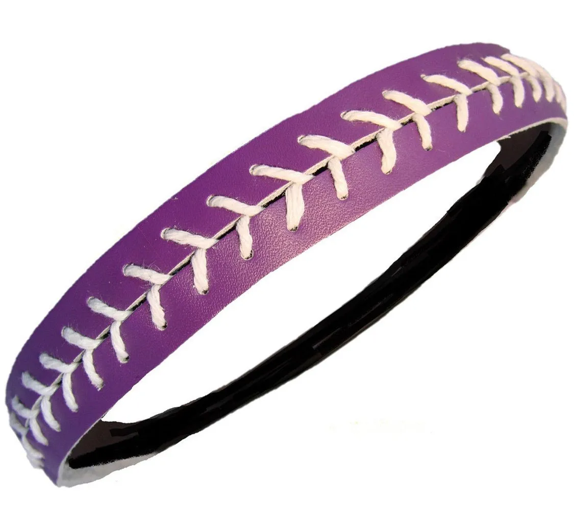 No-Slip Leather Softball/Baseball Headbands