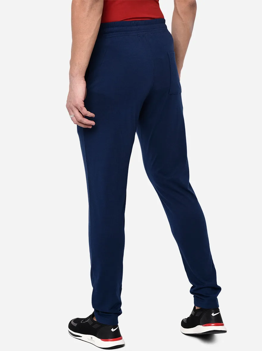 Parade Blue Solid Regular Fit Track Pant | JadeBlue