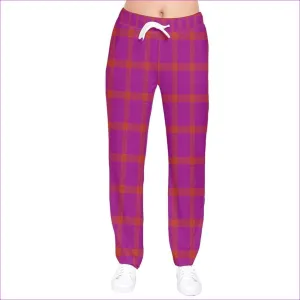 Perfusion Plaid Womens Velvet Drawstring Pants