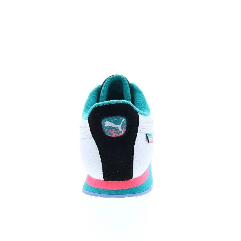 Puma Men's Roma Basic Fandom Shoes - White / Phantom Black / Deep Aqua / Sunset Glow