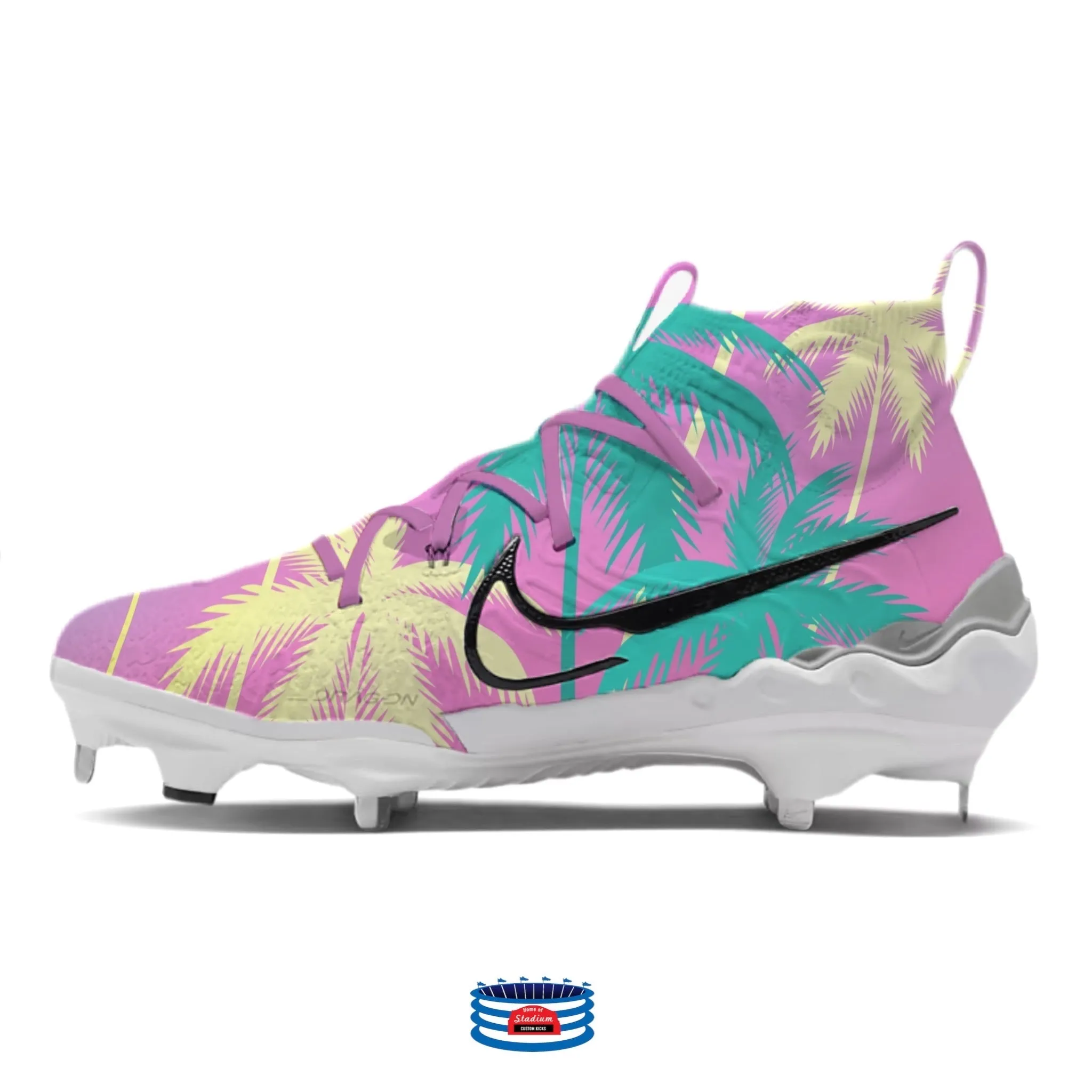 "Caribbean" Nike Alpha Huarache NXT Baseball Cleats by Stadium Custom Kicks