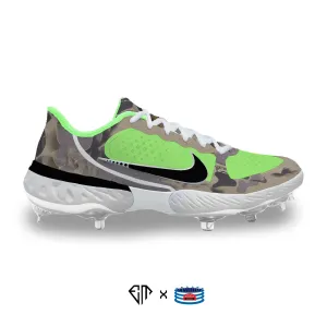 "Green Duck Camo" Nike Alpha Huarache Elite 3 Cleats by Stadium Custom Kicks