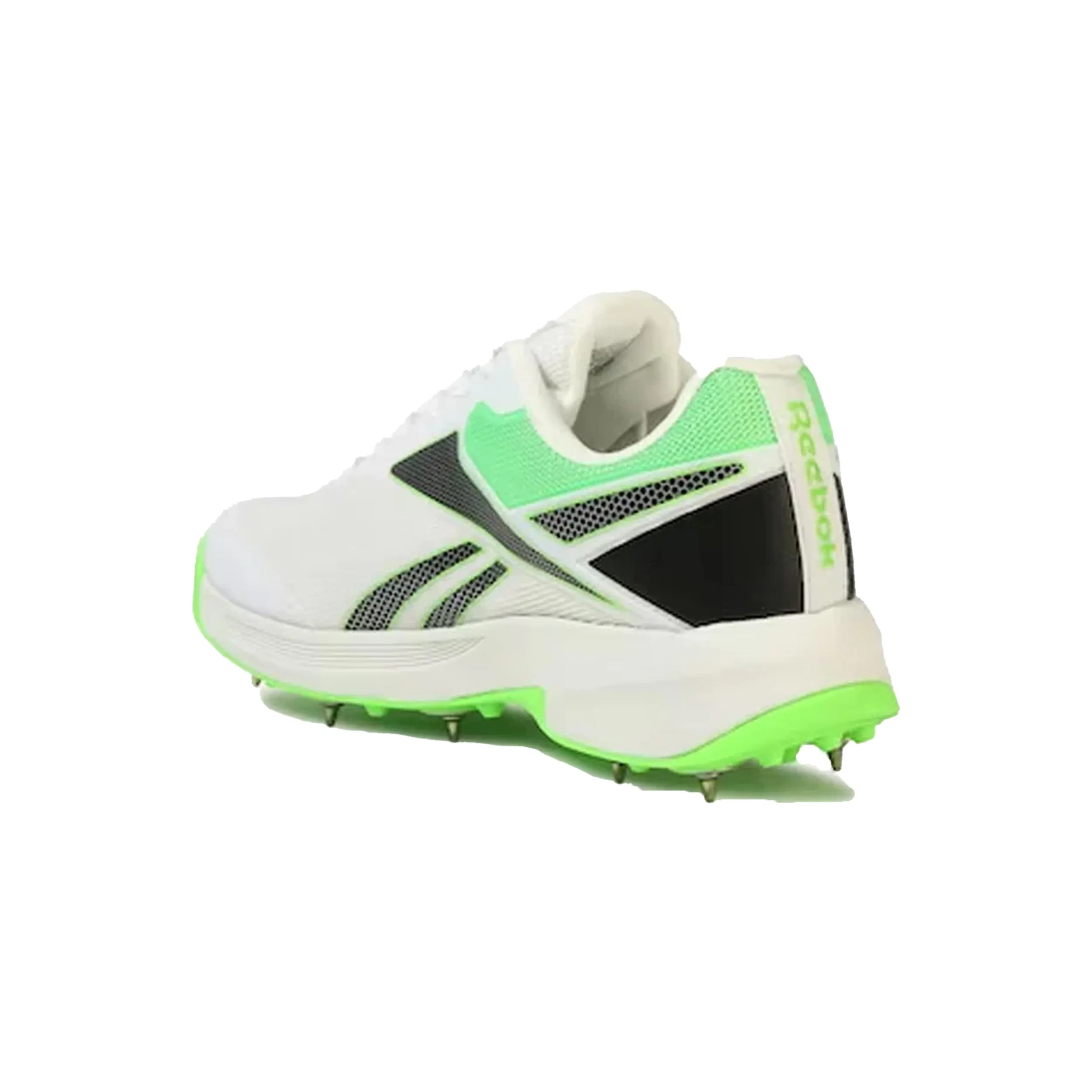 Reebok All Round Kaiser Cricket Spike Shoes (White/Black/Lime-R)