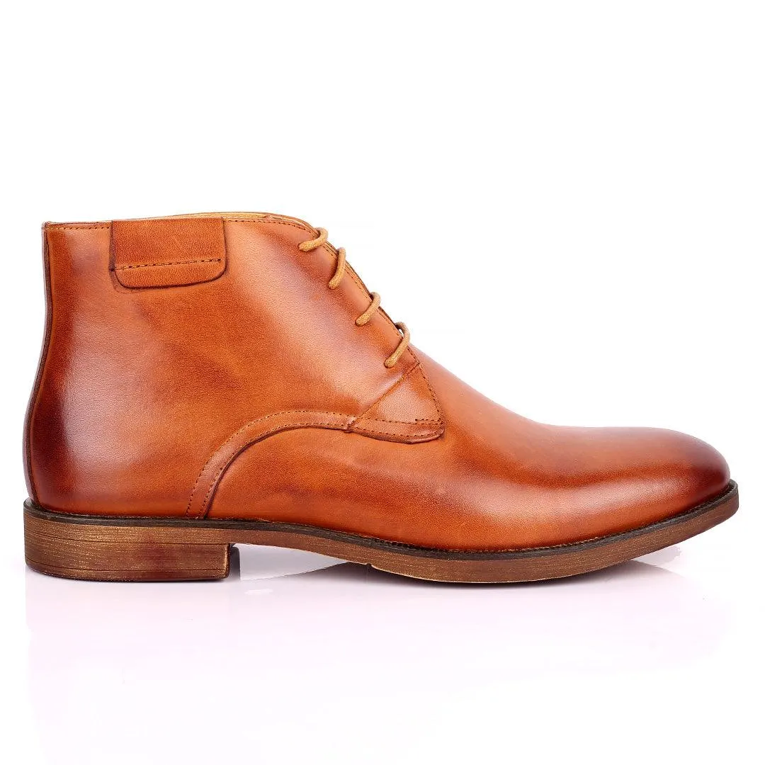 Renato Dulbecc Brown High Ankle  Lace Up Formal Shoe