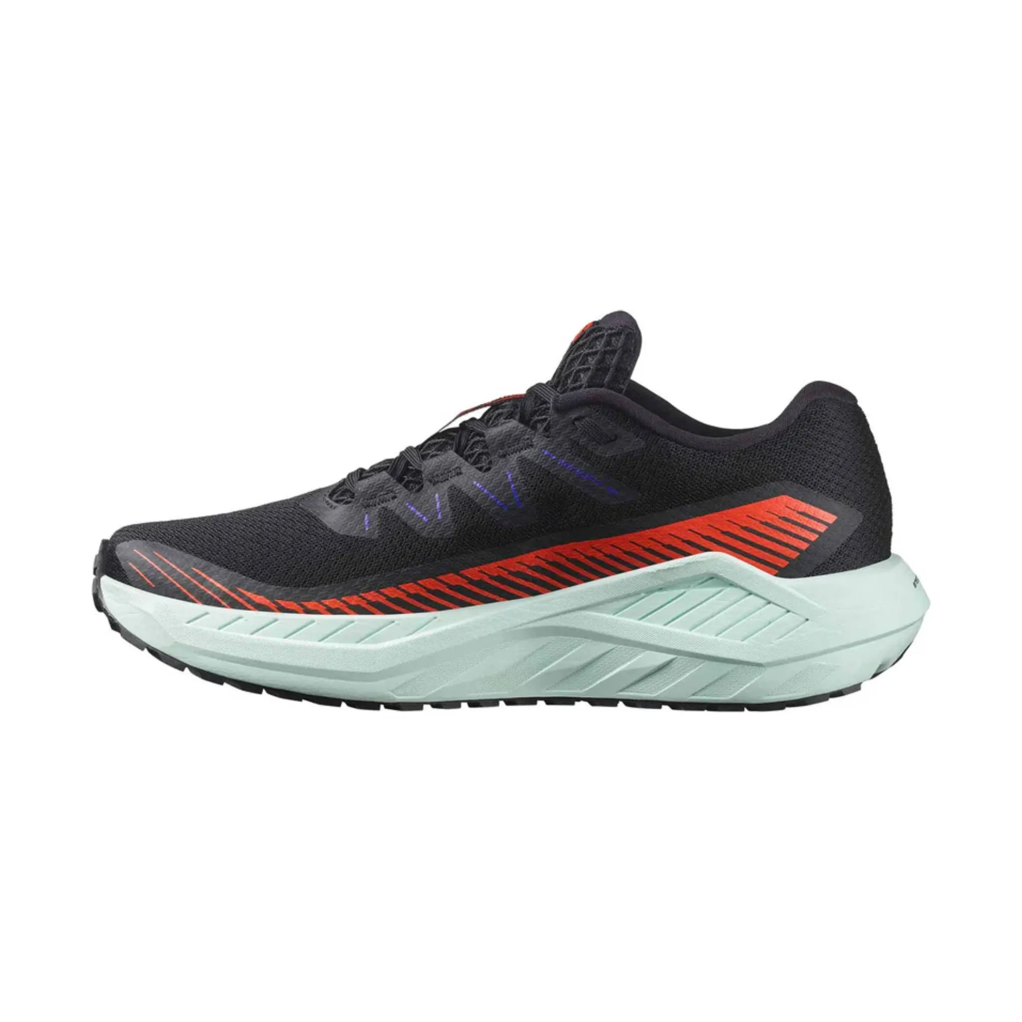 Salomon Men's DRX DEFY GRVL Road Running Shoes - Black/Cherry Tomato/Bay