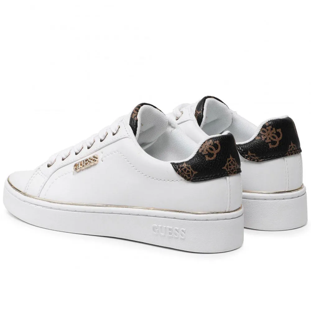 Scarpe Donna GUESS Sneakers Linea Beckie Colore Bianco e Marrone