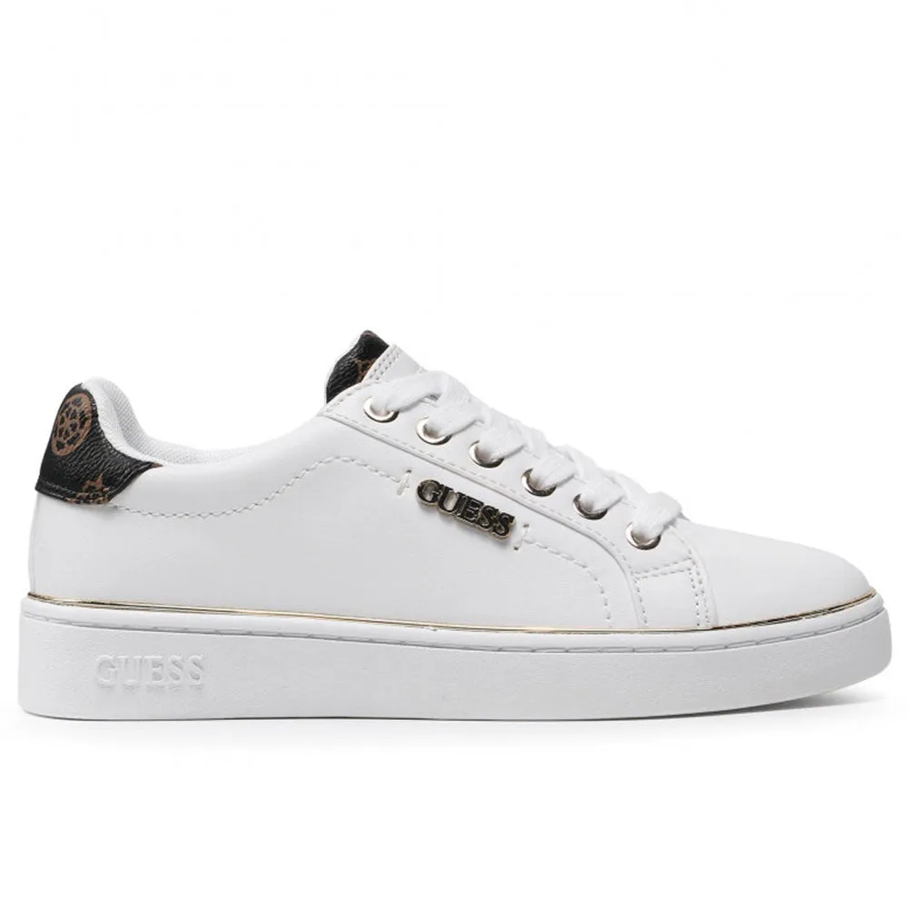 Scarpe Donna GUESS Sneakers Linea Beckie Colore Bianco e Marrone