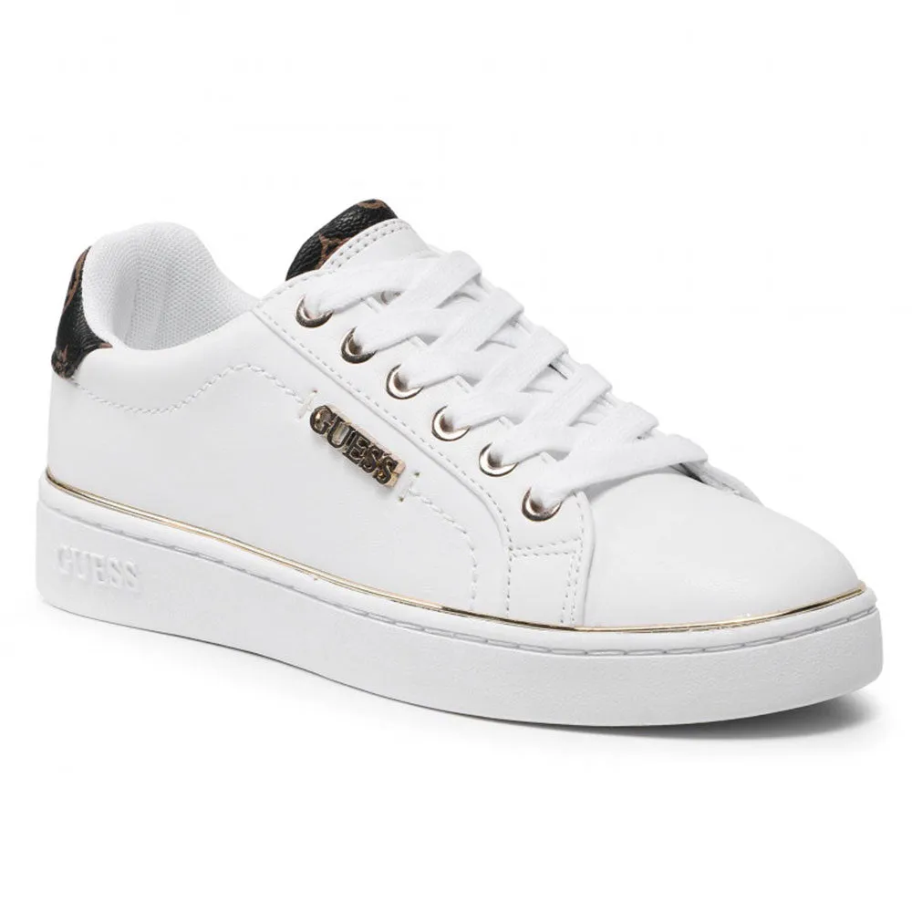 Scarpe Donna GUESS Sneakers Linea Beckie Colore Bianco e Marrone