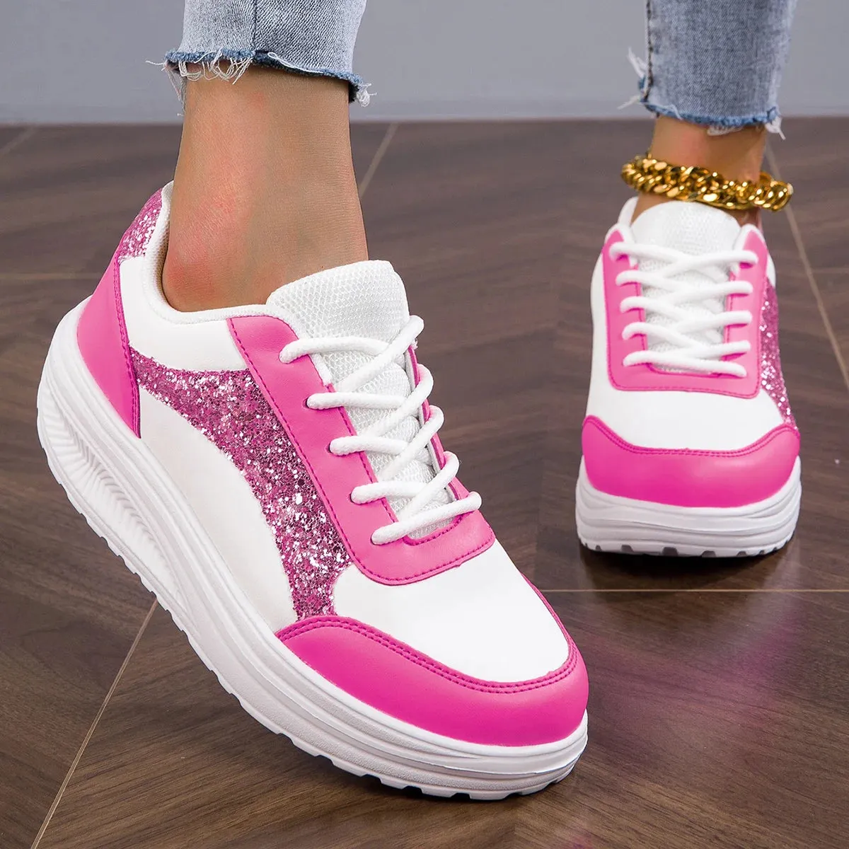 Shoes 2024 Women Running Spring Autumn Fashion White Breathable Embroidered Flower Lace-Up Casual Sneakers Zapatos De Mujer