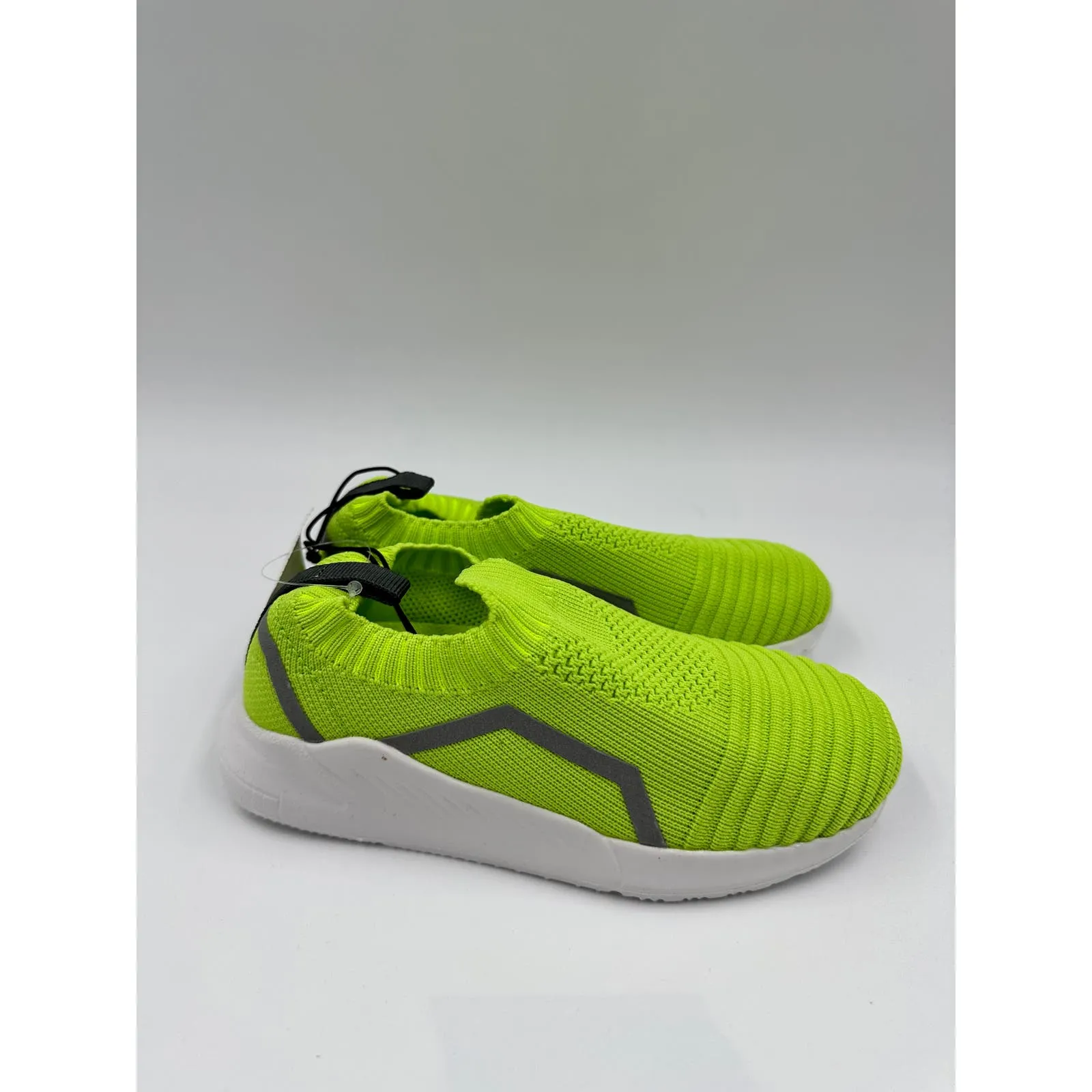 Small Kid Size 11, Neon Green Slip-on Sneaker-like Water Shoes