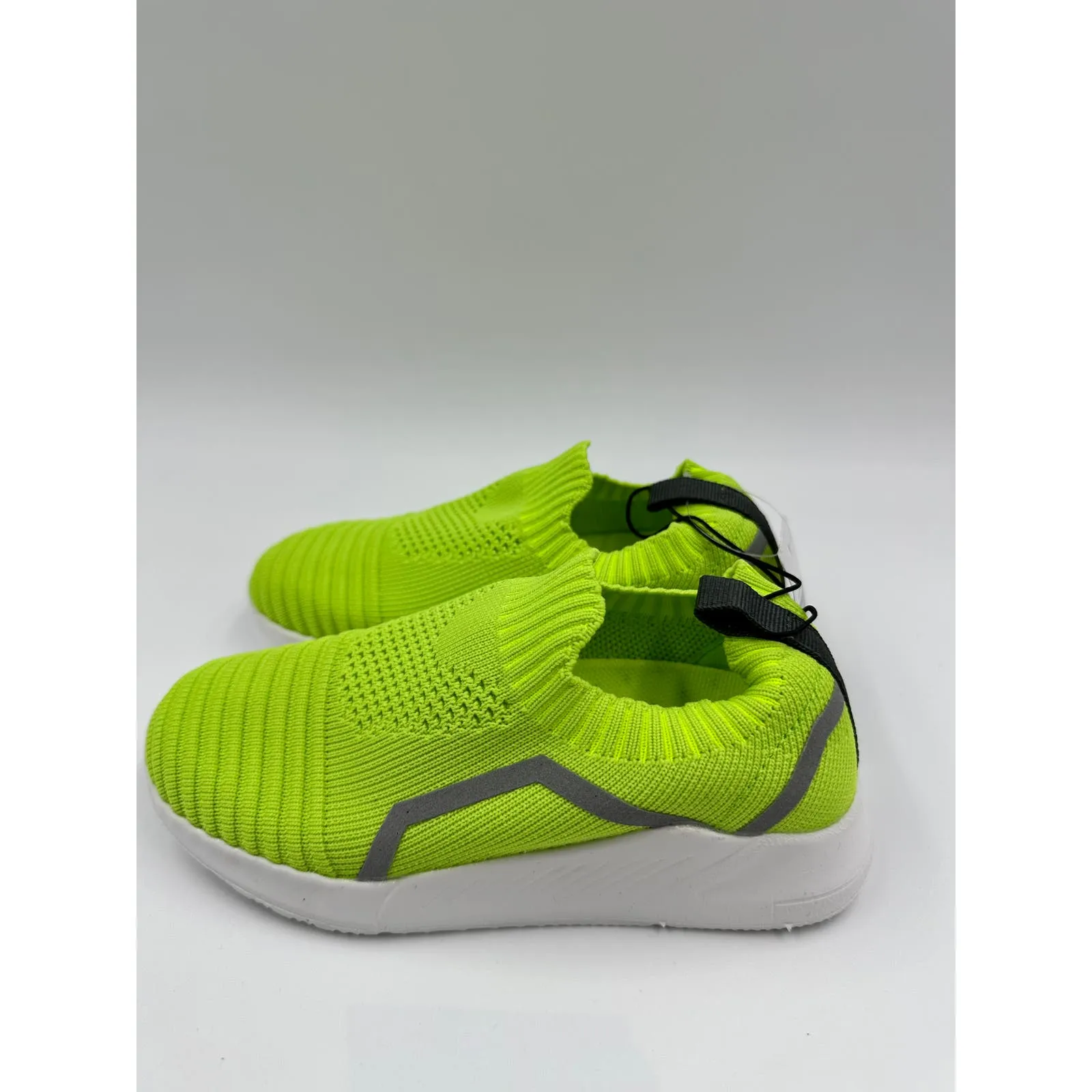 Small Kid Size 11, Neon Green Slip-on Sneaker-like Water Shoes