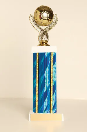 Soccer Ball Square Column Trophy