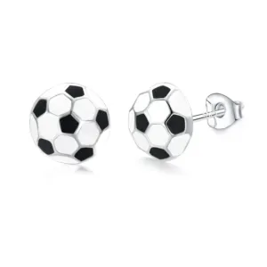 Soccer Ball Stud Earrings