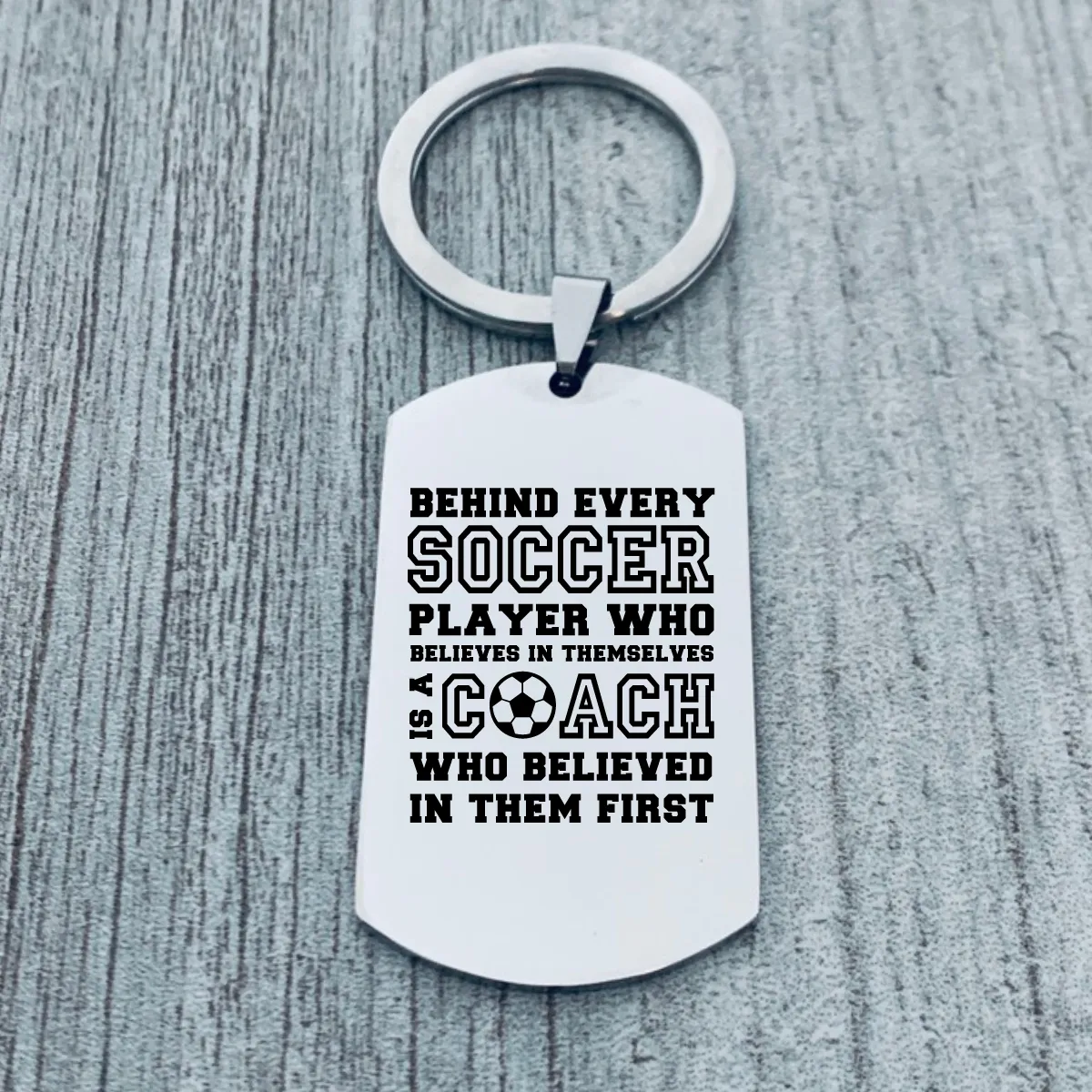 Soccer Coach Keychain, Behind Every Player