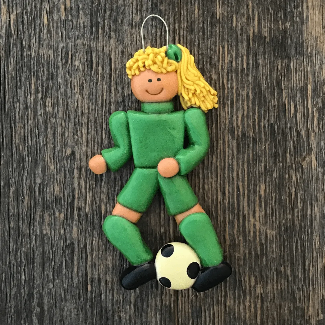 Soccer Player Female Christmas Ornament No