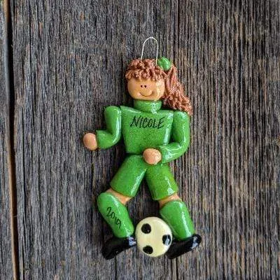 Soccer Player Female Christmas Ornament No