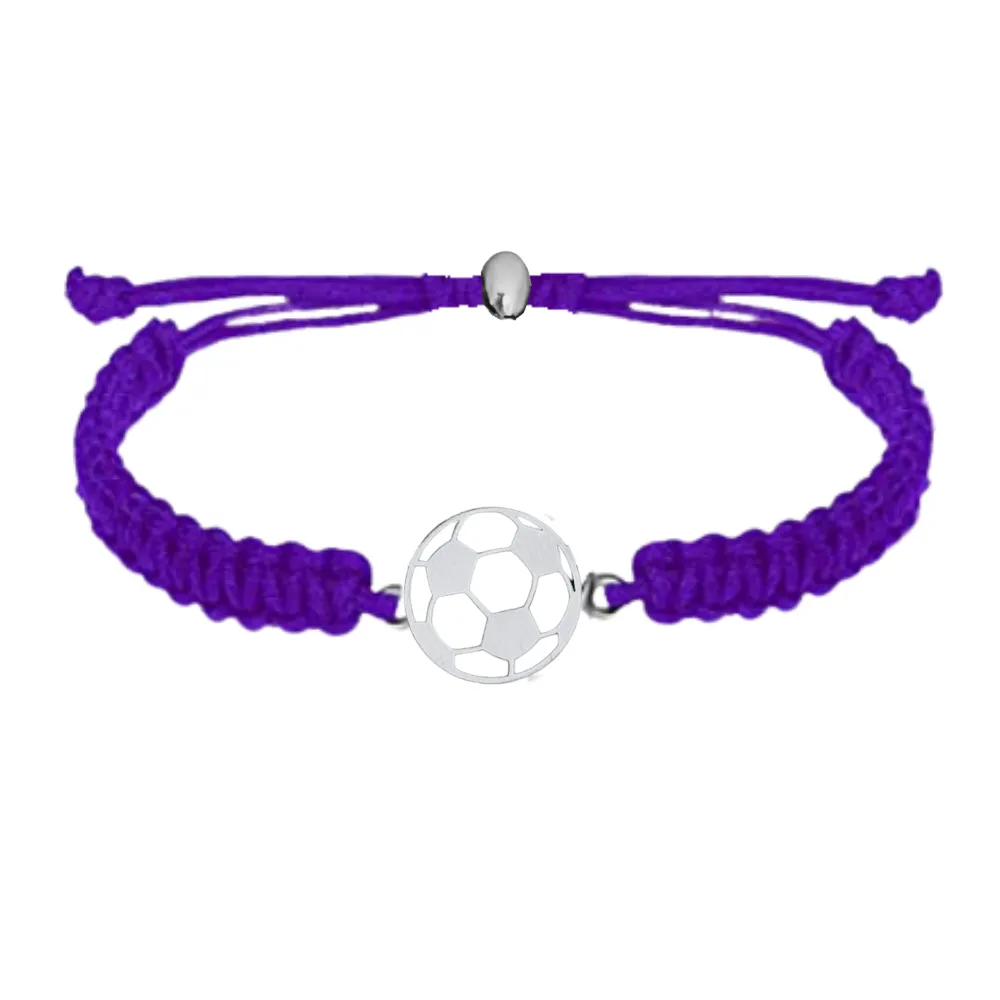 Soccer Stainless Steel Rope Bracelet - Pick Color