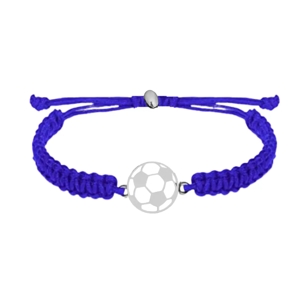 Soccer Stainless Steel Rope Bracelet - Pick Color