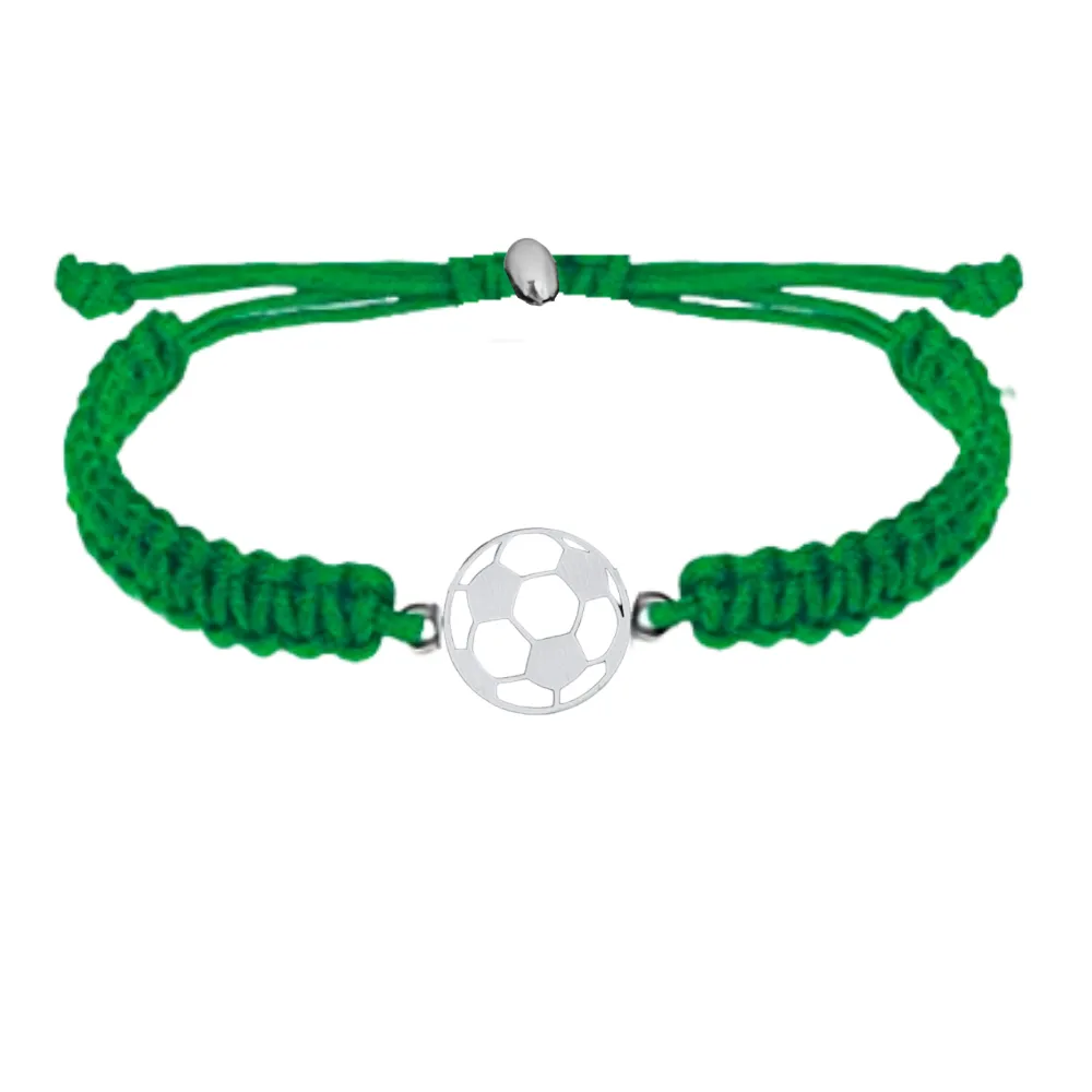 Soccer Stainless Steel Rope Bracelet - Pick Color