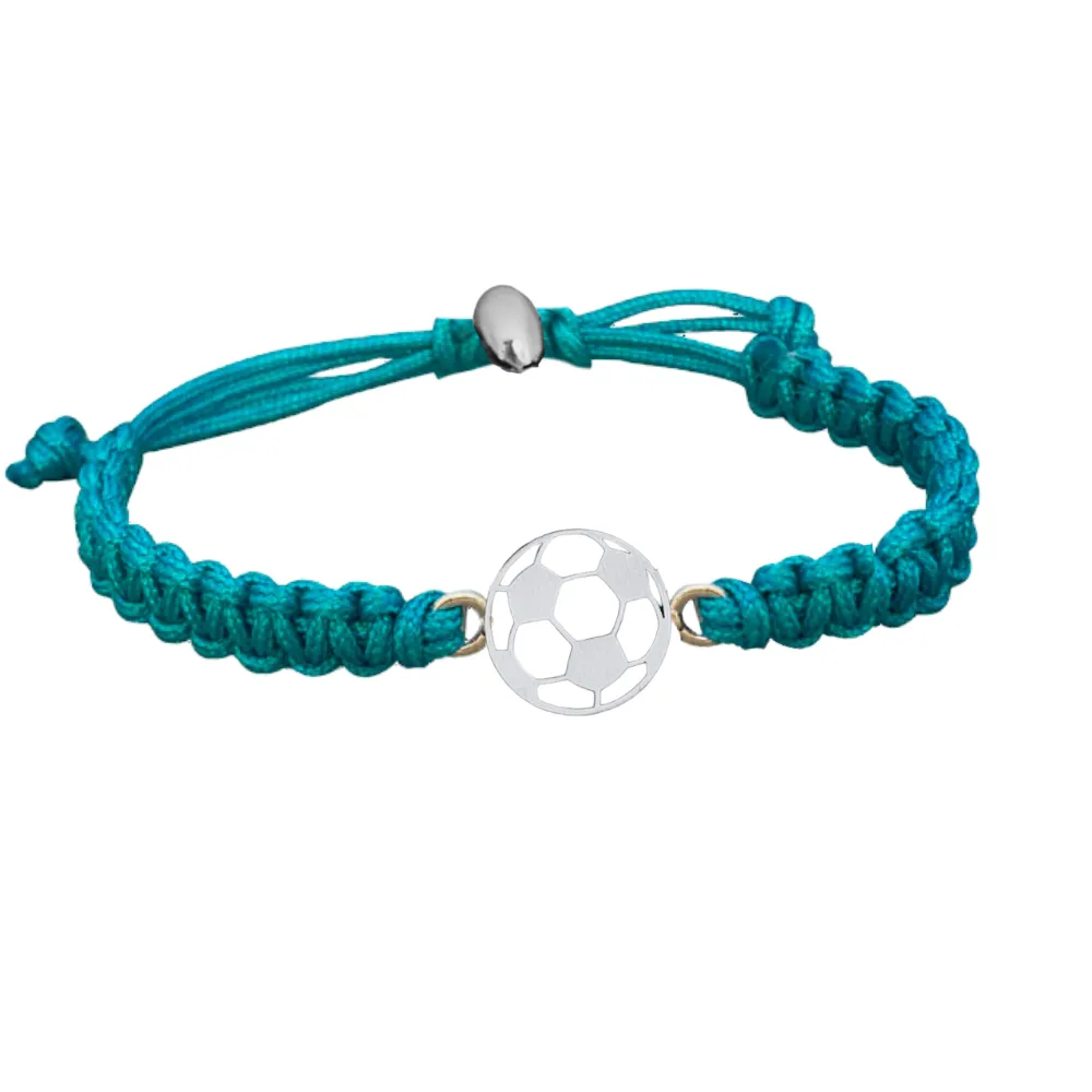 Soccer Stainless Steel Rope Bracelet - Pick Color