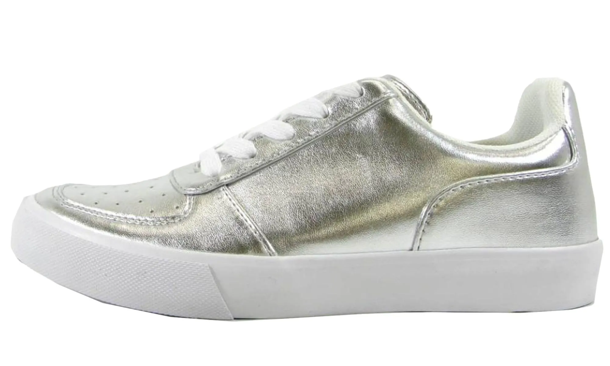 Soda Women's Metallic Platform Casual Athletic Fashion Sneaker