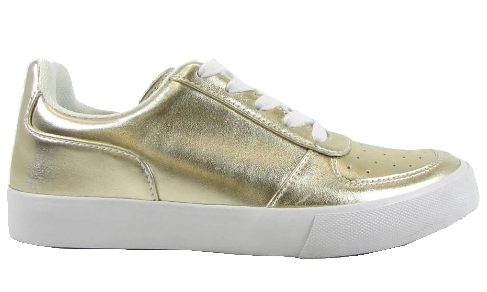 Soda Women's Metallic Platform Casual Athletic Fashion Sneaker