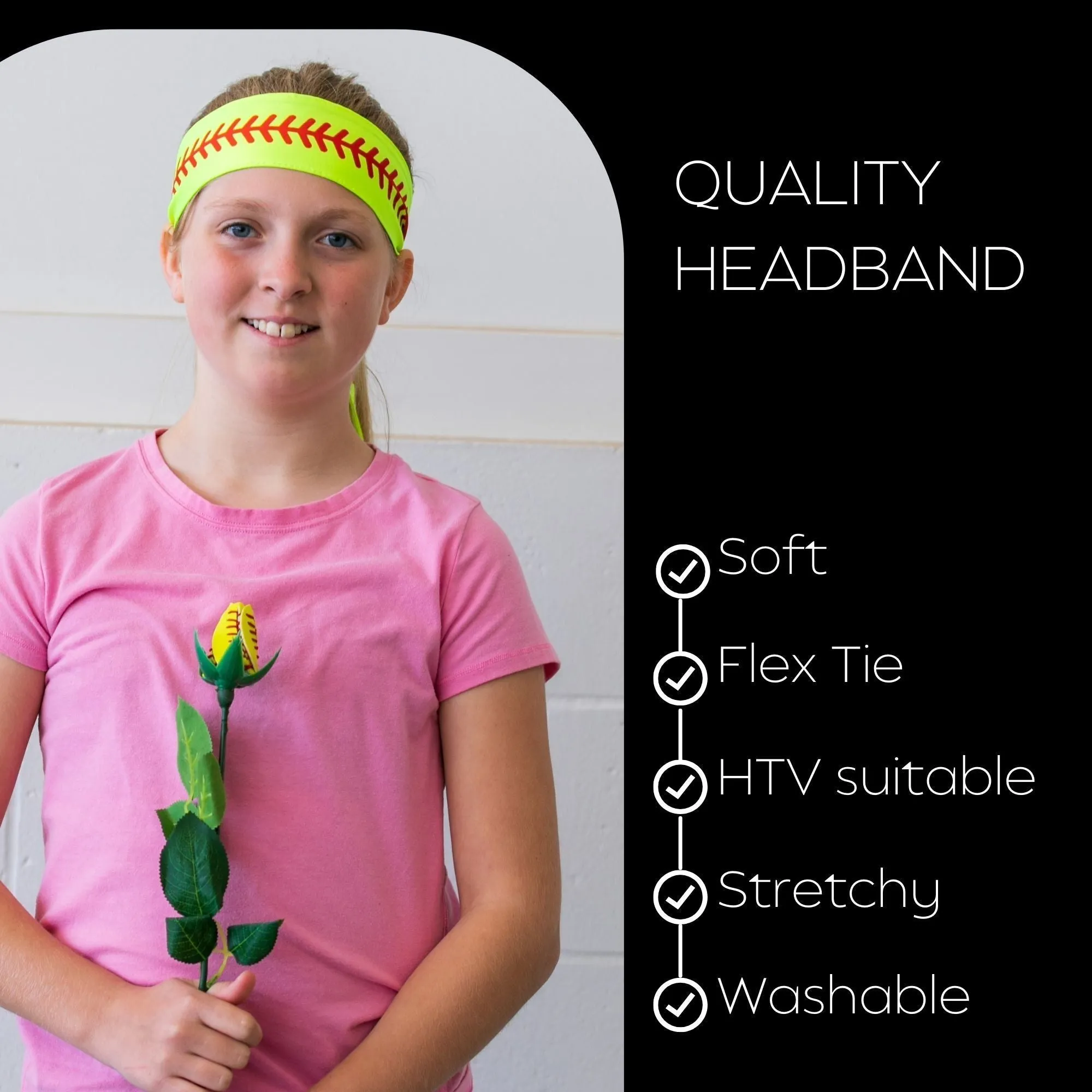 Softball Tie Headbands - 12 Pack