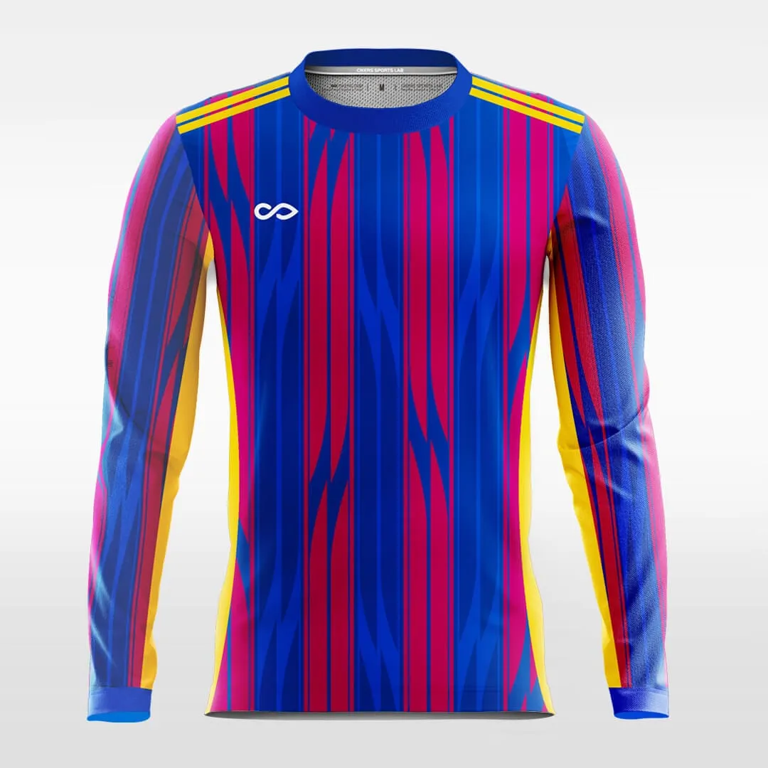 Stripe - Customized Men's Sublimated Long Sleeve Soccer Jersey