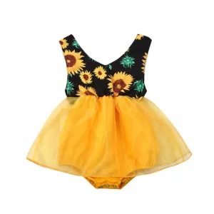 Sunflower Skirt Romper