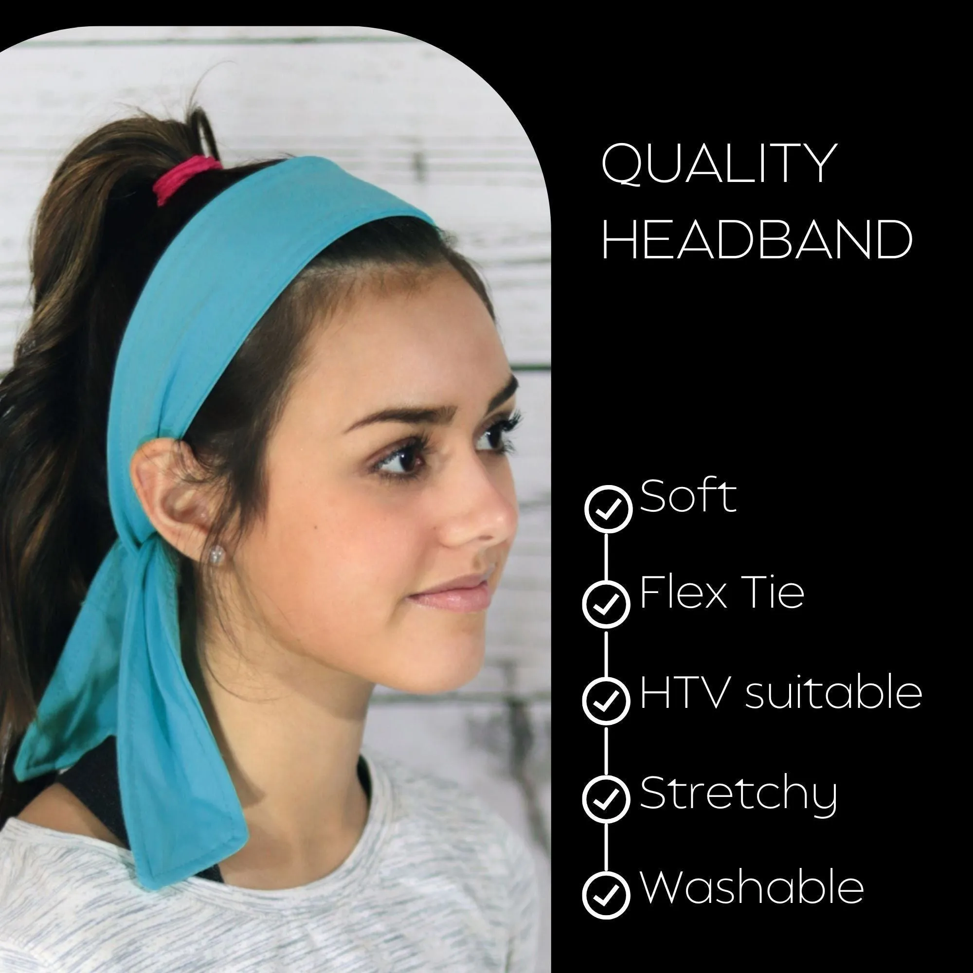 Teal Tie Headband