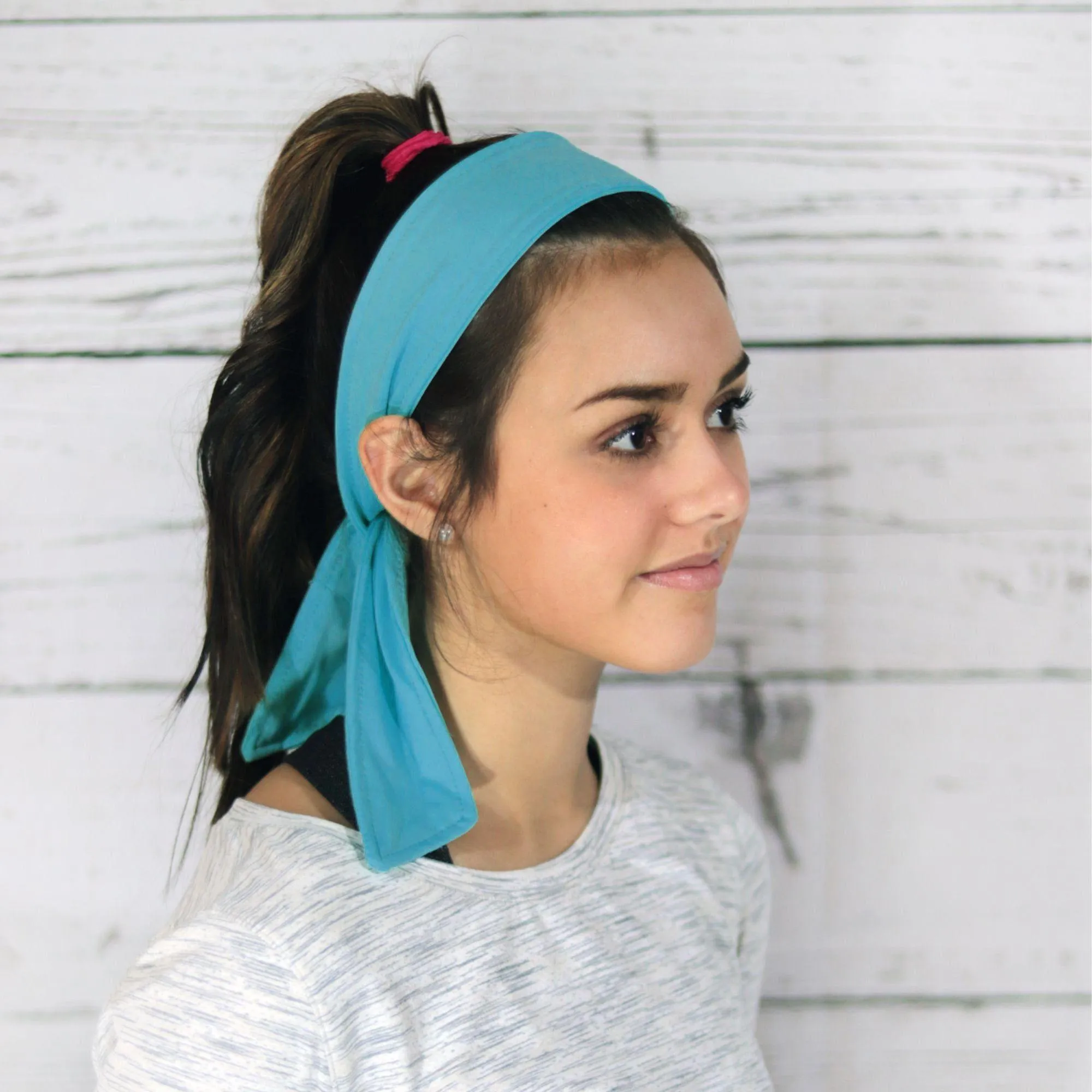 Teal Tie Headband