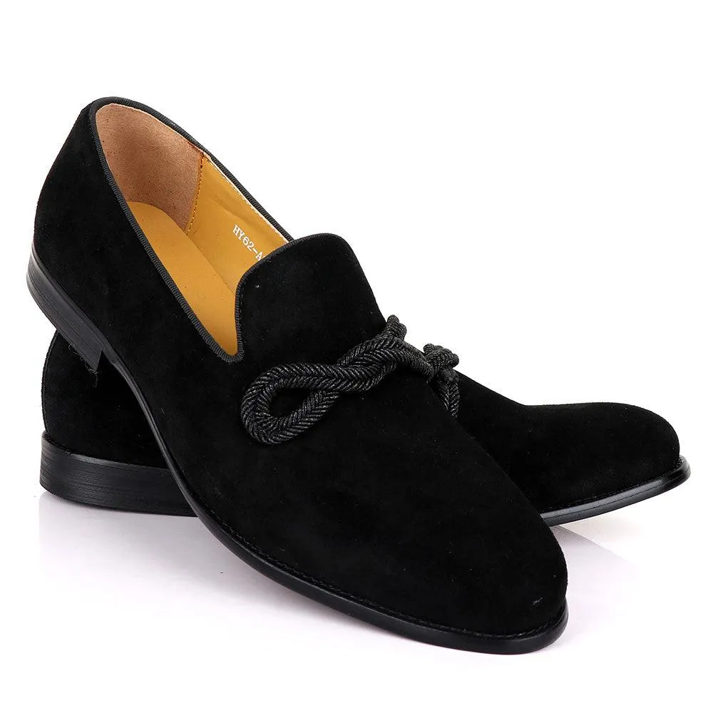 Terry Taylors Twist  Black Suede Formal Shoe